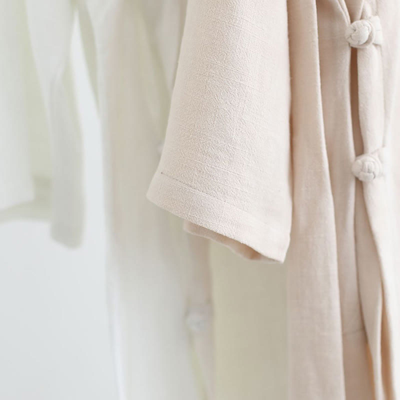 Ensemble de vêtements en coton et lin pour homme, 2 pièces, Buddha Stones en V, manches longues, haut et pantalon, méditation, zen, Tai Chi - image 19