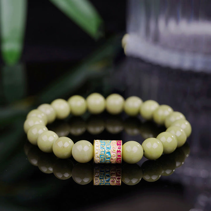 Bracelet d'encouragement en agate naturelle d'Alashan Buddha Stones