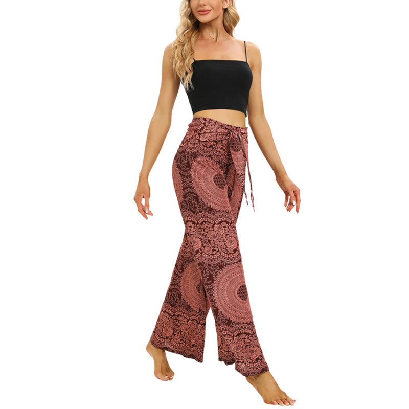 Pantalon large à lacets style bohème Buddha Stones pour femme - image 5