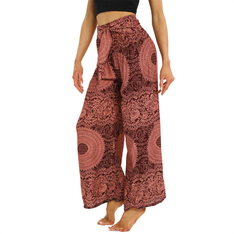 Pantalon large à lacets style bohème Buddha Stones pour femme - image 2