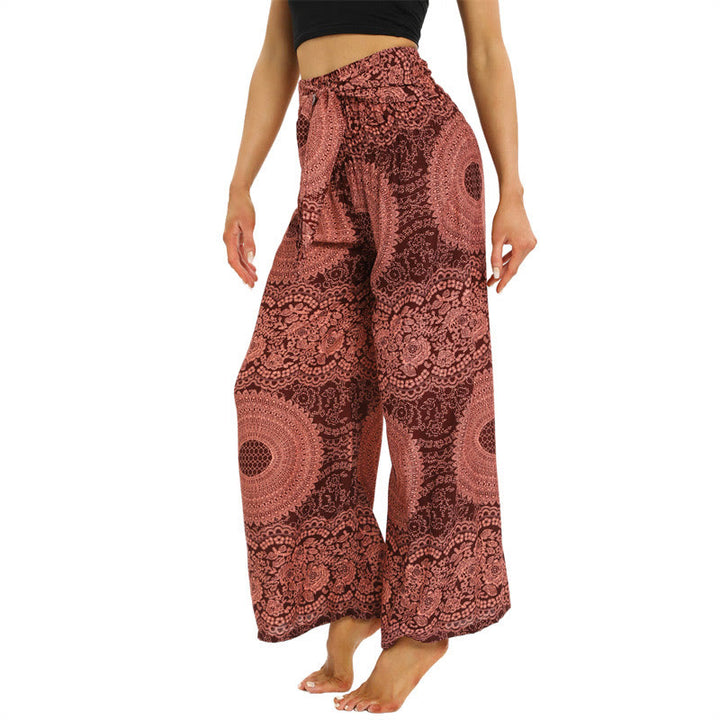 Pantalon large à lacets style bohème Buddha Stones pour femme - image 2