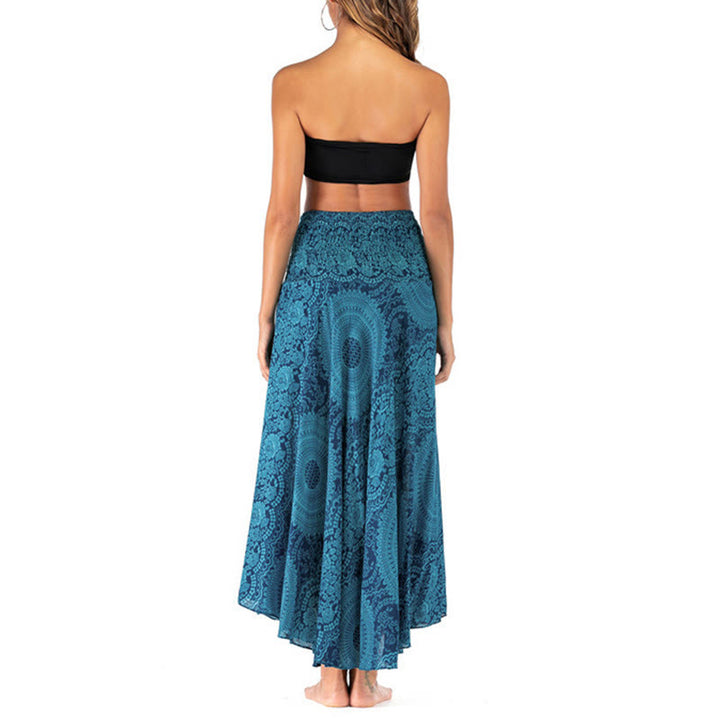 Robe jupe fleurie style bohème avec deux Buddha Stones et une rose des vents - image 18