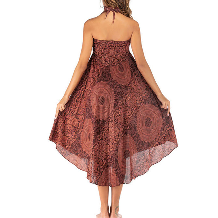 Robe jupe fleurie style bohème avec deux Buddha Stones et une rose des vents - image 40