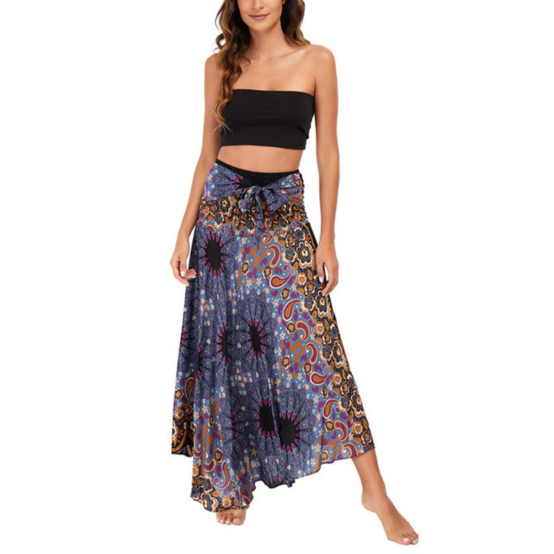 Robe jupe à lacets style bohème avec motif de fleurs et de gouttes d'eau et Buddha Stones - image 16