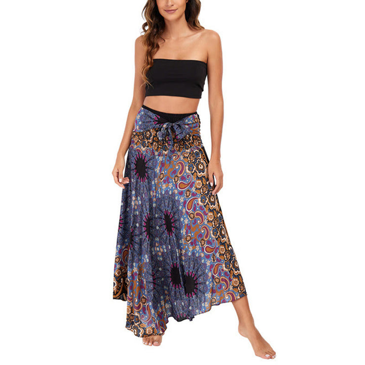 Robe jupe à lacets style bohème avec motif de fleurs et de gouttes d'eau et Buddha Stones - image 16