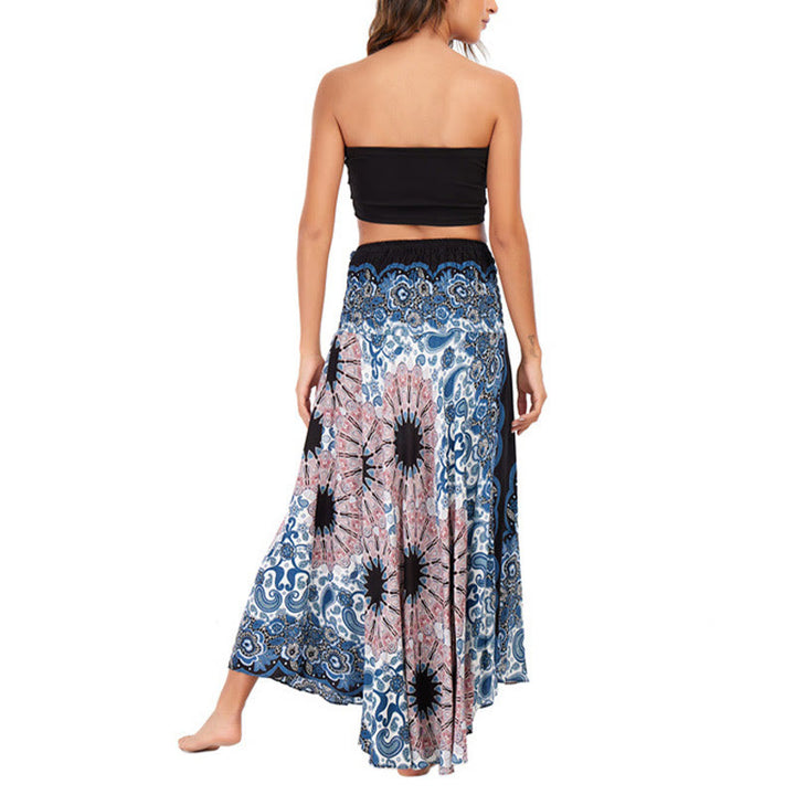 Robe jupe à lacets style bohème avec motif de fleurs et de gouttes d'eau et Buddha Stones - image 12