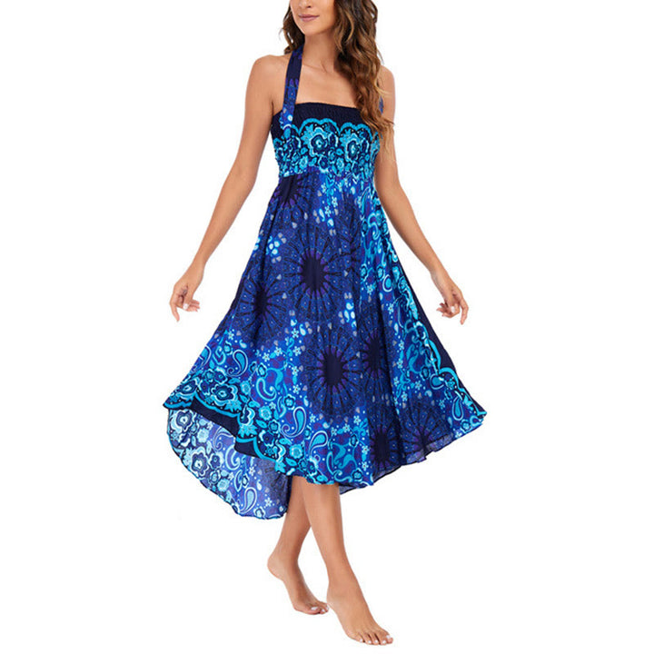 Robe jupe à lacets style bohème avec motif de fleurs et de gouttes d'eau et Buddha Stones - image 30