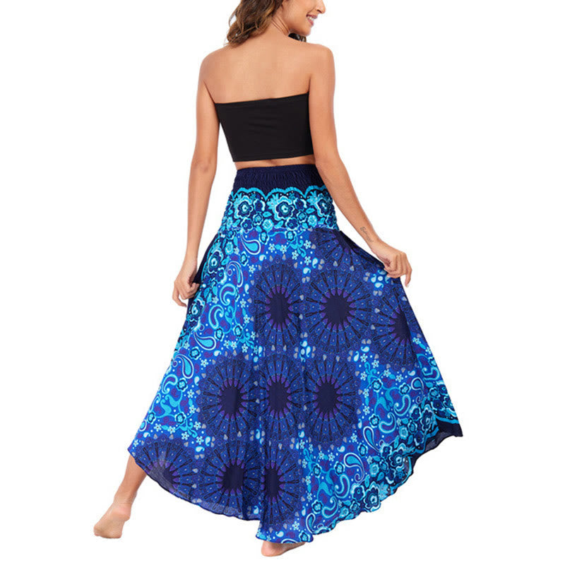 Robe jupe à lacets style bohème avec motif de fleurs et de gouttes d'eau et Buddha Stones - image 32