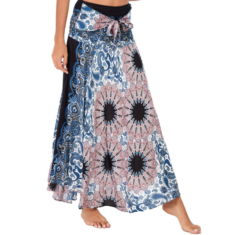 Robe jupe à lacets style bohème avec motif de fleurs et de gouttes d'eau et Buddha Stones - Rose - US4-12, UK/AU8-16, EU36-44 (F) - image 8