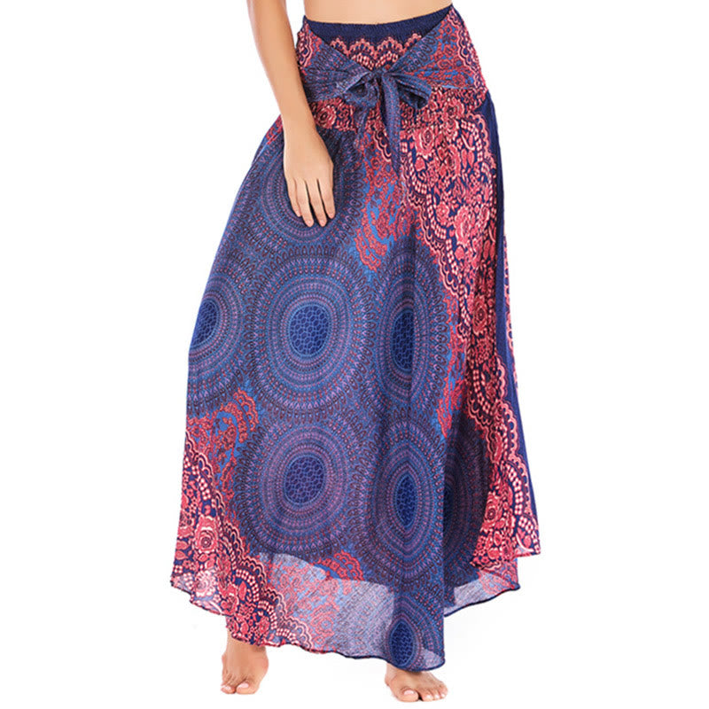 Robe bohème à lacets et fleurs rose des vents, style deux-en-un, avec Buddha Stones - Violet moyen - US4-12，UK/AU8-16，EU36-44 (F) - image 9