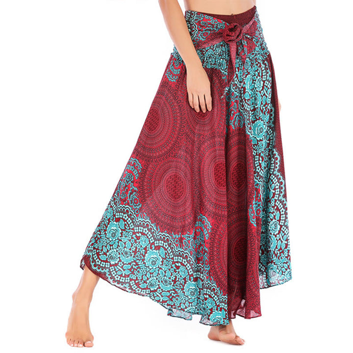 Robe bohème à lacets et fleurs rose des vents, style deux-en-un, avec Buddha Stones - image 35