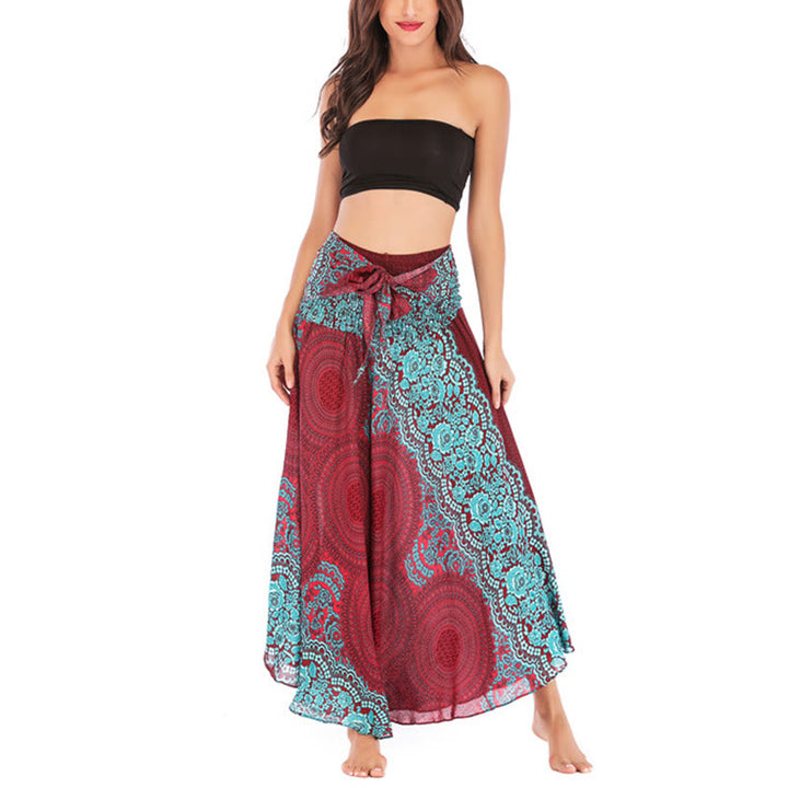 Robe bohème à lacets et fleurs rose des vents, style deux-en-un, avec Buddha Stones - image 36