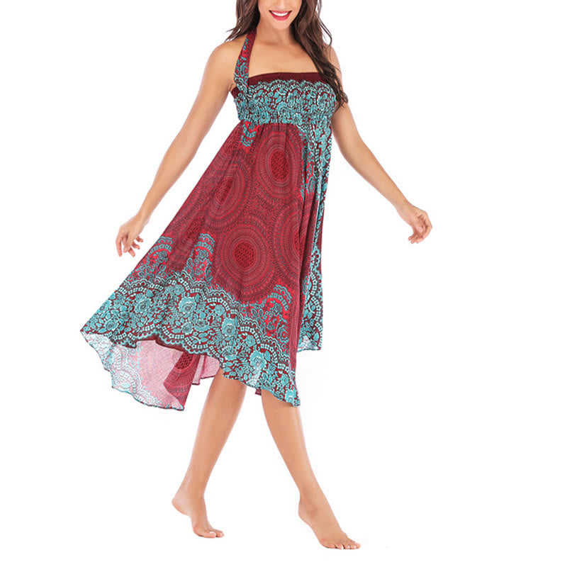 Robe bohème à lacets et fleurs rose des vents, style deux-en-un, avec Buddha Stones - image 43