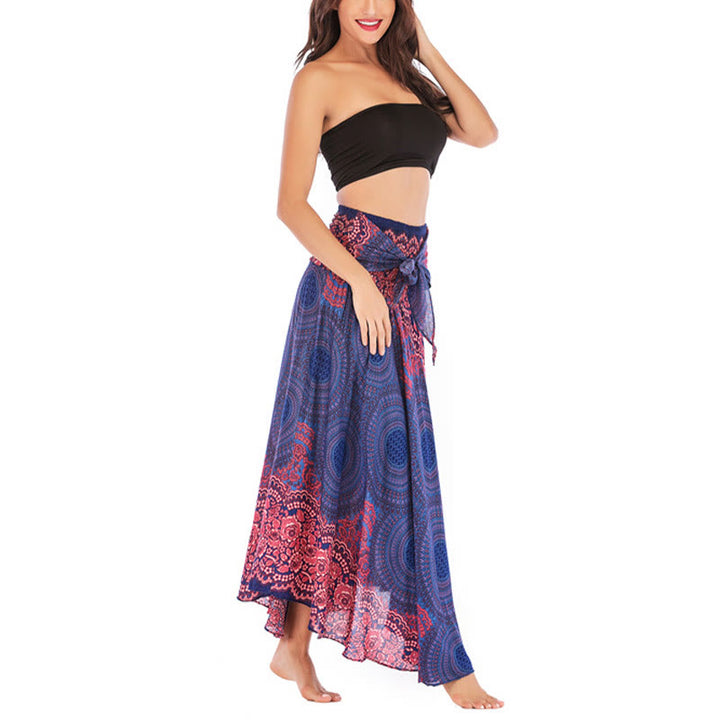 Robe bohème à lacets et fleurs rose des vents, style deux-en-un, avec Buddha Stones - image 12