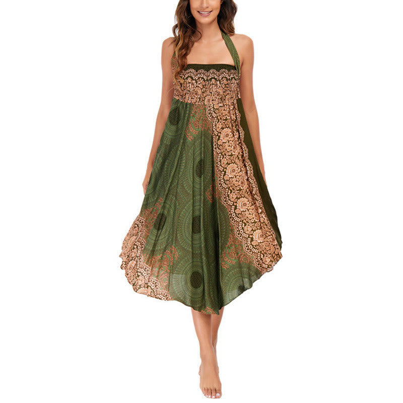 Robe bohème à lacets et fleurs rose des vents, style deux-en-un, avec Buddha Stones - image 24