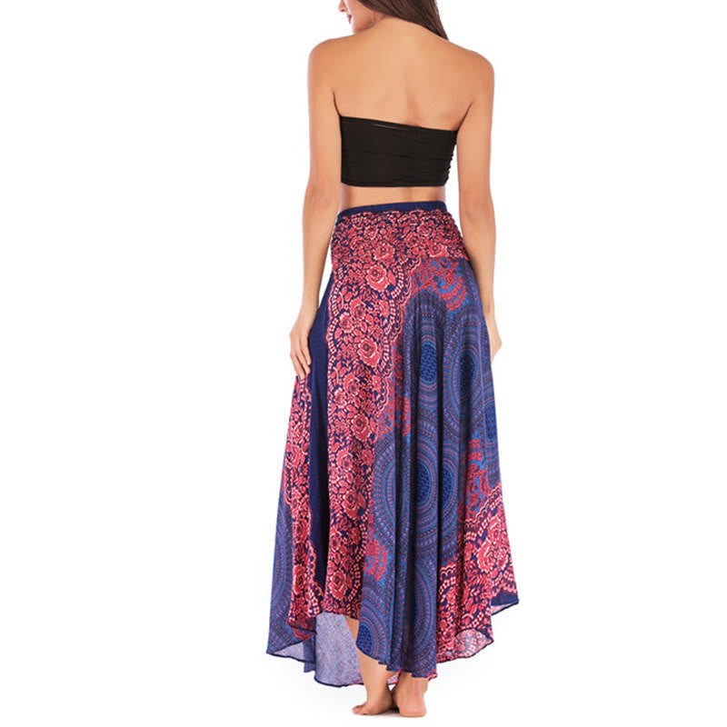 Robe bohème à lacets et fleurs rose des vents, style deux-en-un, avec Buddha Stones - image 13