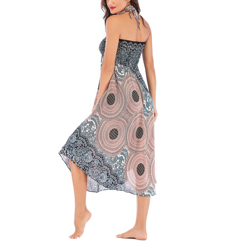 Robe bohème à lacets et fleurs rose des vents, style deux-en-un, avec Buddha Stones - image 33