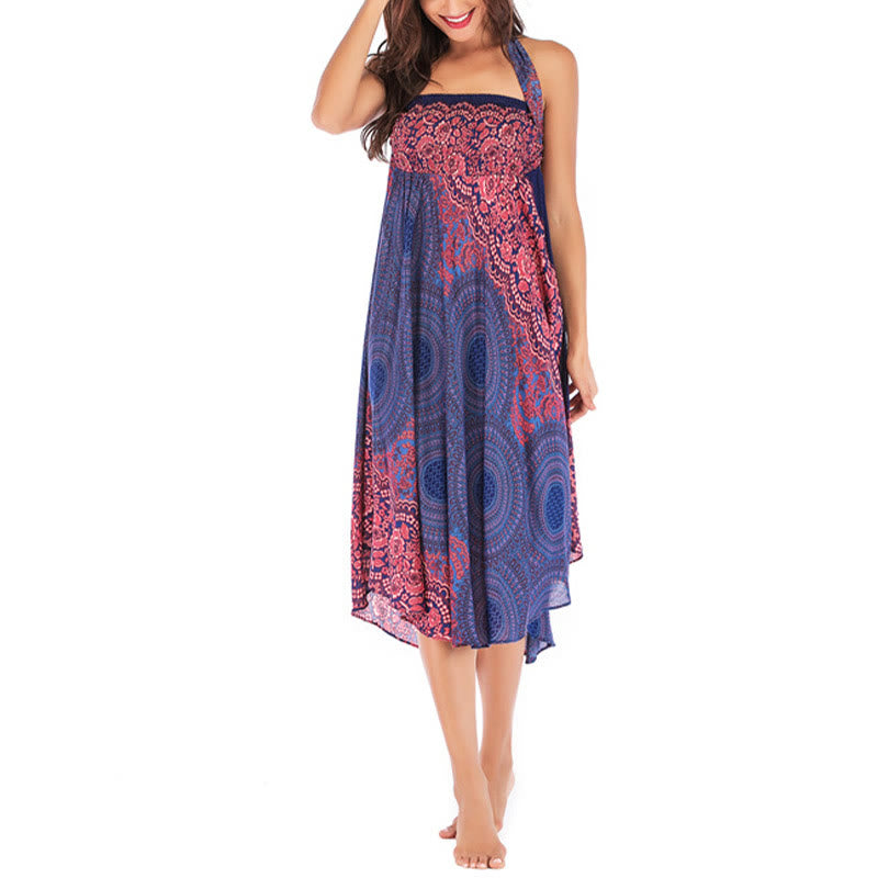 Robe bohème à lacets et fleurs rose des vents, style deux-en-un, avec Buddha Stones - image 15