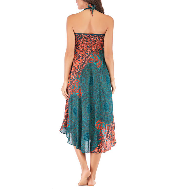Robe bohème à lacets et fleurs rose des vents, style deux-en-un, avec Buddha Stones - image 6