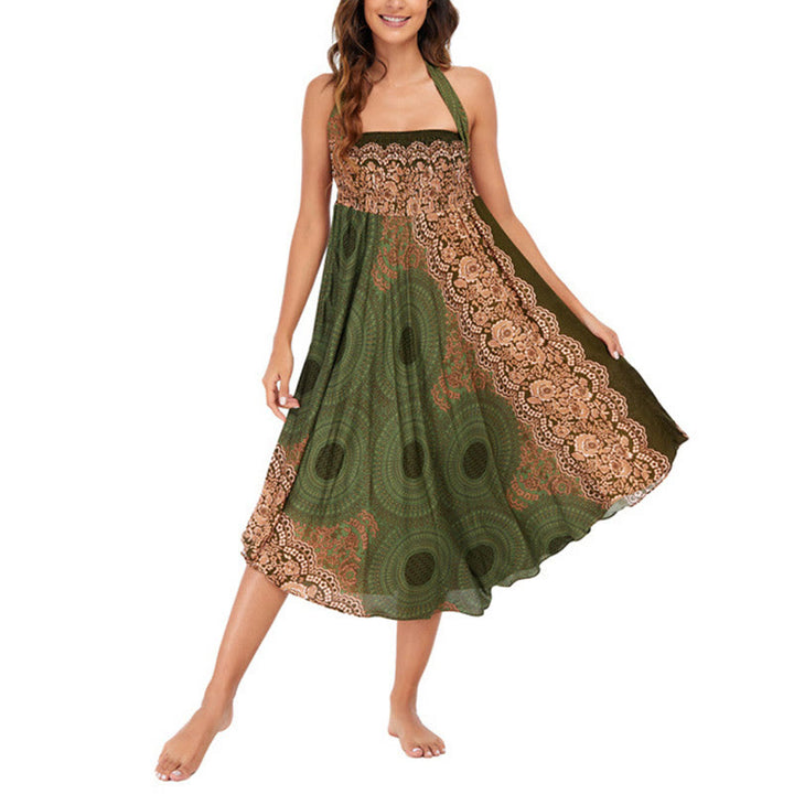 Robe bohème à lacets et fleurs rose des vents, style deux-en-un, avec Buddha Stones - image 20