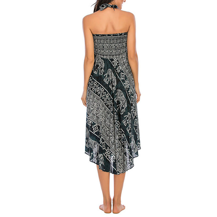 Robe jupe à lacets style bohème à imprimé éléphant et géométrie Buddha Stones Two Style Wear - image 7