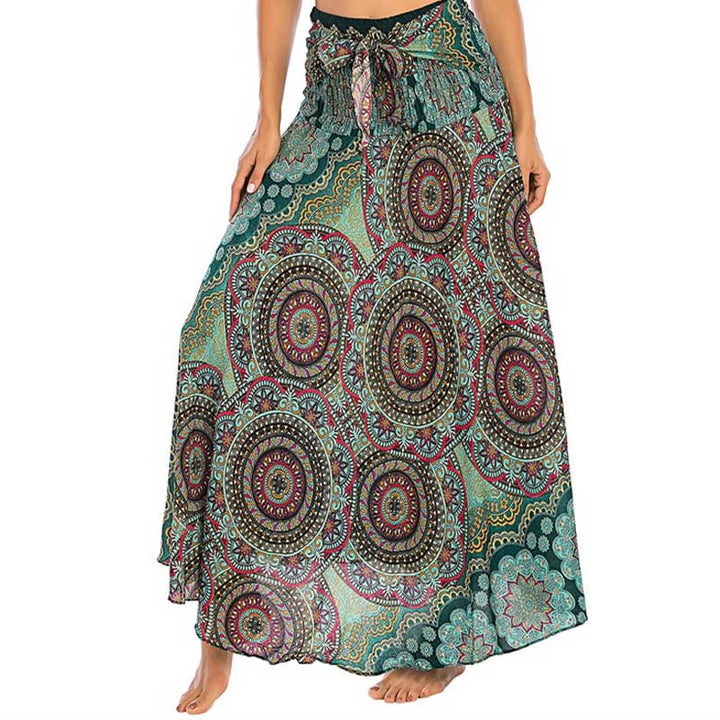 Robe jupe à lacets style bohème à fleurs mandala Buddha Stones Two Style Wear - image 1
