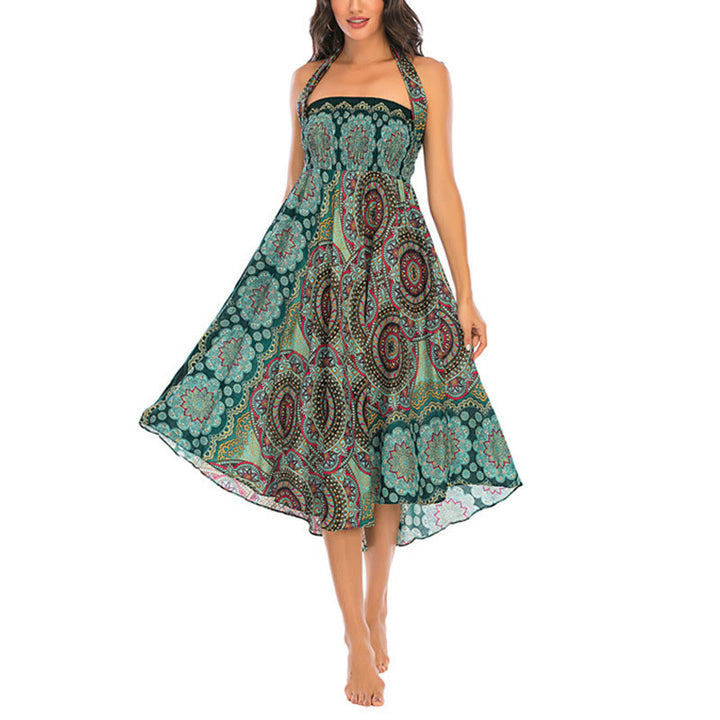 Robe jupe à lacets style bohème à fleurs mandala Buddha Stones Two Style Wear - image 9