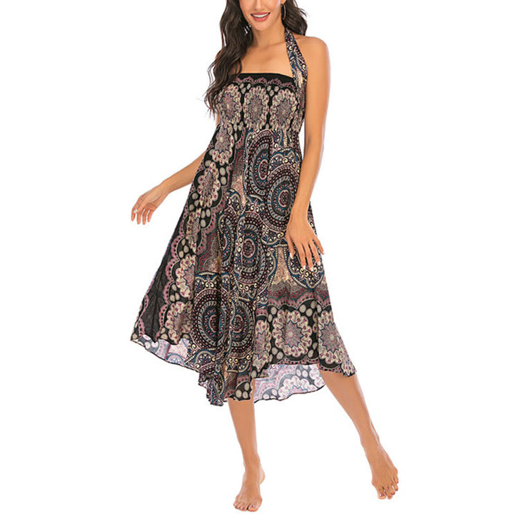 Robe jupe à lacets style bohème à fleurs mandala Buddha Stones Two Style Wear - image 12