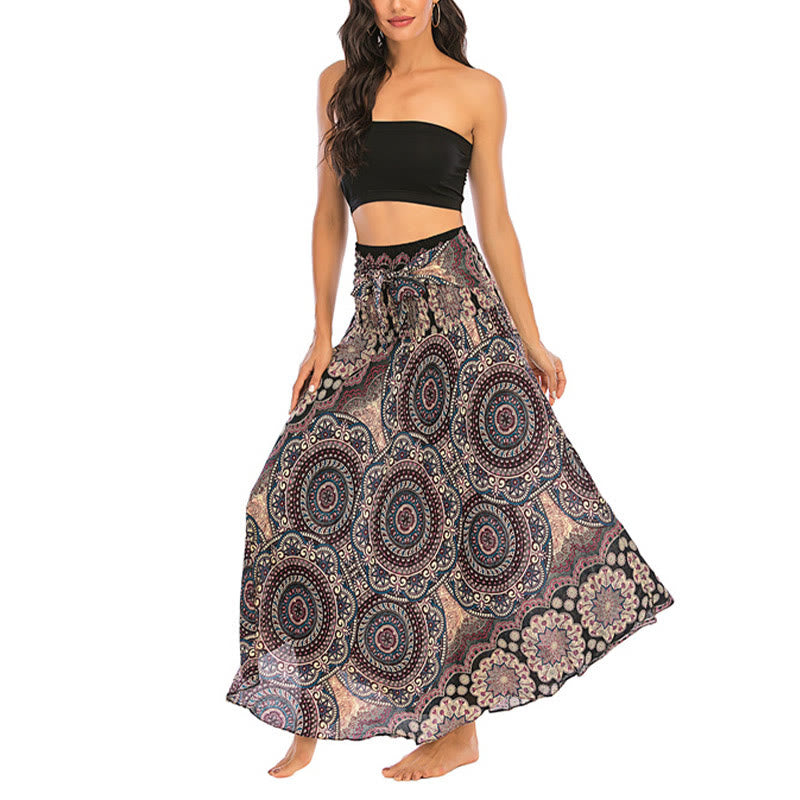 Robe jupe à lacets style bohème à fleurs mandala Buddha Stones Two Style Wear - image 13