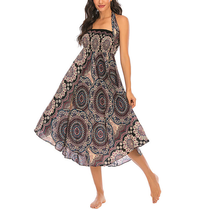 Robe jupe à lacets style bohème à fleurs mandala Buddha Stones Two Style Wear - image 18