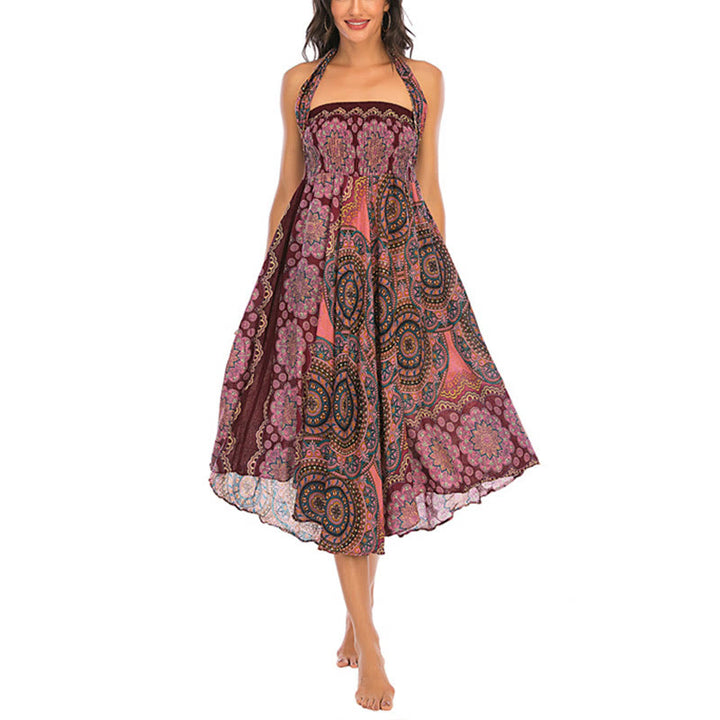 Robe jupe à lacets style bohème à fleurs mandala Buddha Stones Two Style Wear - image 22