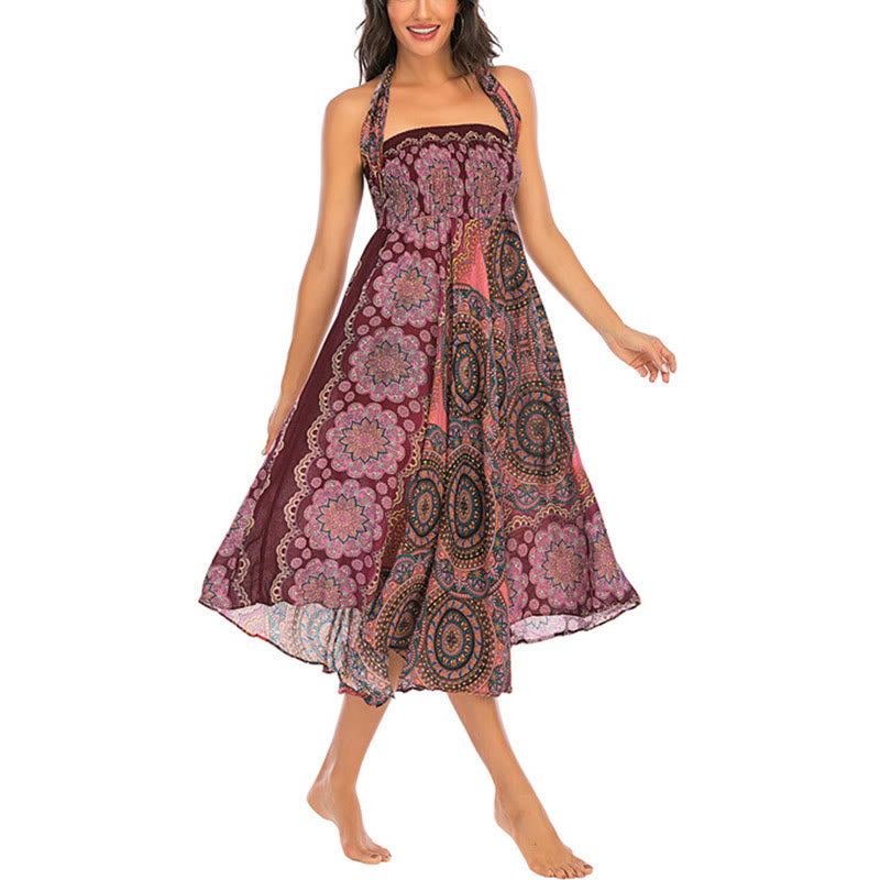 Robe jupe à lacets style bohème à fleurs mandala Buddha Stones Two Style Wear - image 26