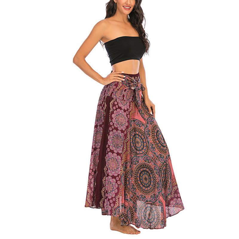 Robe jupe à lacets style bohème à fleurs mandala Buddha Stones Two Style Wear - image 25