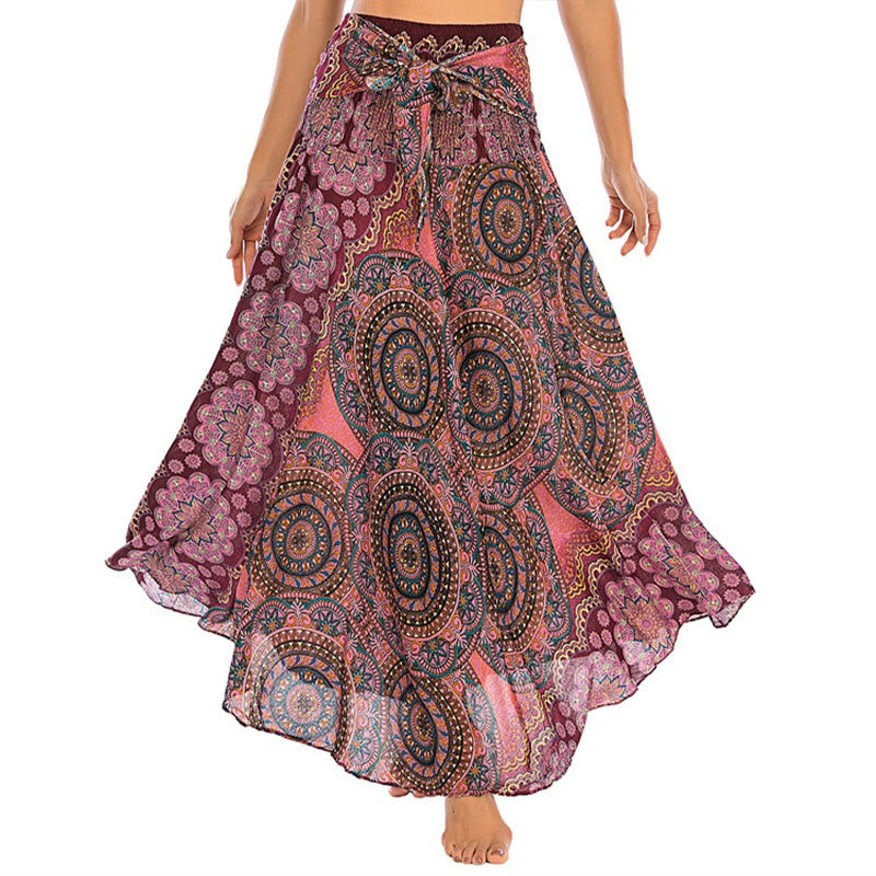Robe jupe à lacets style bohème à fleurs mandala Buddha Stones Two Style Wear - Saumon clair - US4-12，UK/AU8-16，EU36-44 (F) - image 20