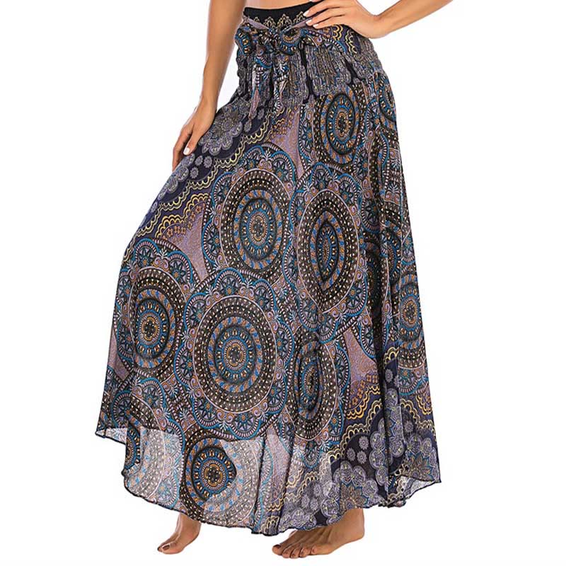 Robe jupe à lacets style bohème à fleurs mandala Buddha Stones Two Style Wear - RosyBrown - US4-12, UK/AU8-16, EU36-44 (F) - image 28