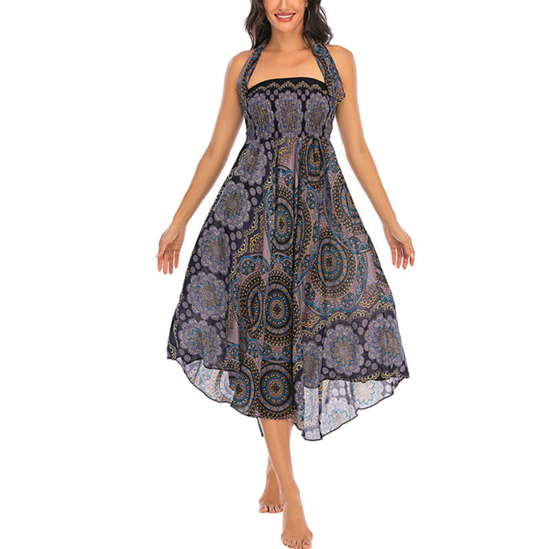 Robe jupe à lacets style bohème à fleurs mandala Buddha Stones Two Style Wear - image 34