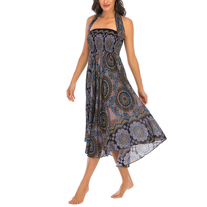 Robe jupe à lacets style bohème à fleurs mandala Buddha Stones Two Style Wear - image 30