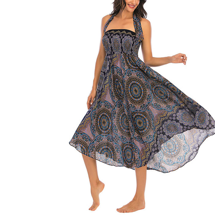 Robe jupe à lacets style bohème à fleurs mandala Buddha Stones Two Style Wear - image 36