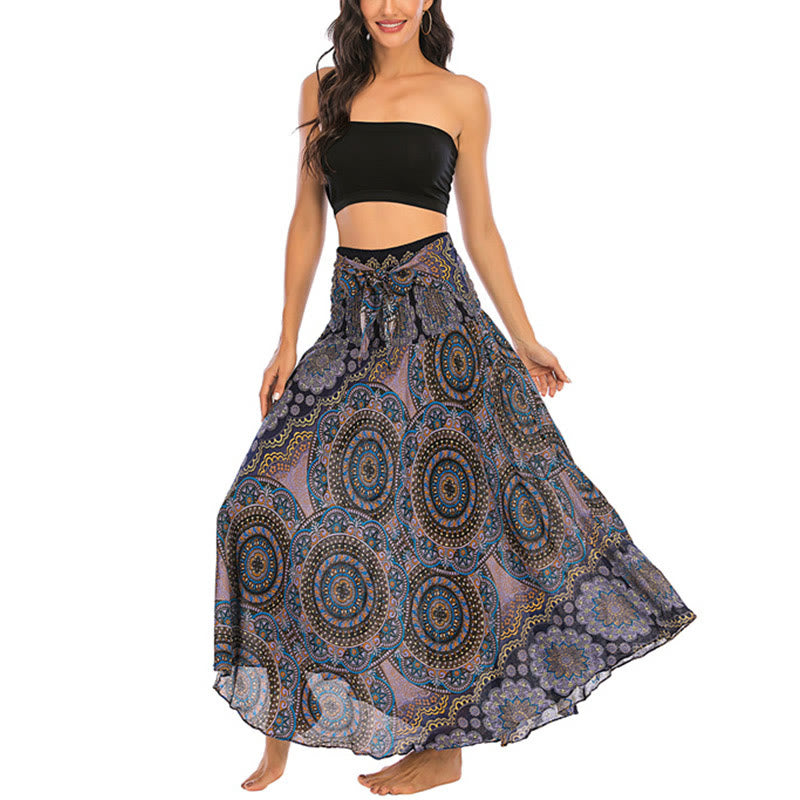 Robe jupe à lacets style bohème à fleurs mandala Buddha Stones Two Style Wear - image 33