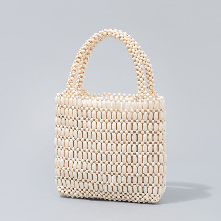 Sac à main en perles de bois tissées à la main Buddha Stones
