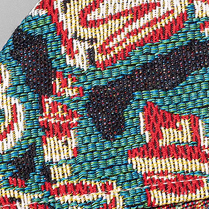 Sac à bandoulière triangulaire à imprimé géométrique avec Buddha Stones, fleurs, lettres, papillons