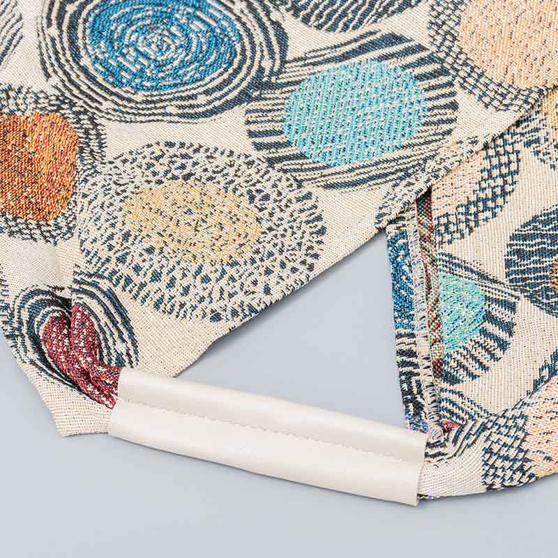 Sac à bandoulière triangulaire à imprimé léopard et rayures avec Buddha Stones et géométrie