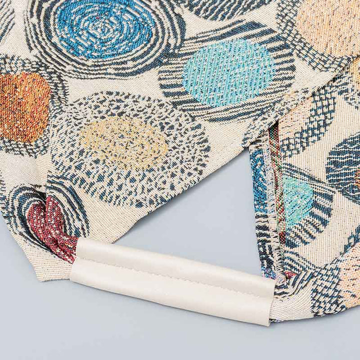 Sac à bandoulière triangulaire à imprimé léopard et rayures avec Buddha Stones et géométrie