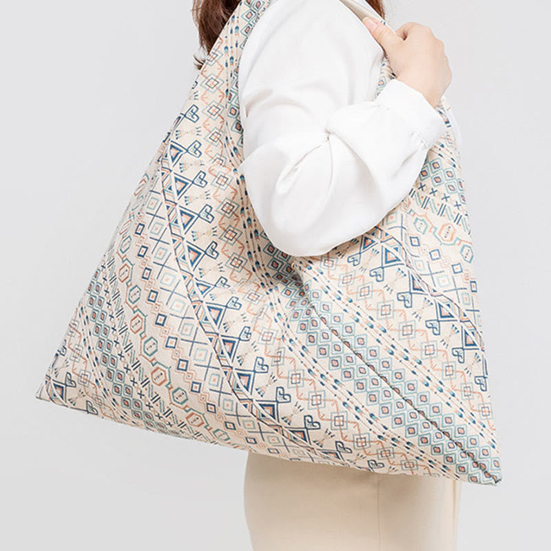 Sac à bandoulière triangulaire à imprimé léopard et rayures avec Buddha Stones et géométrie