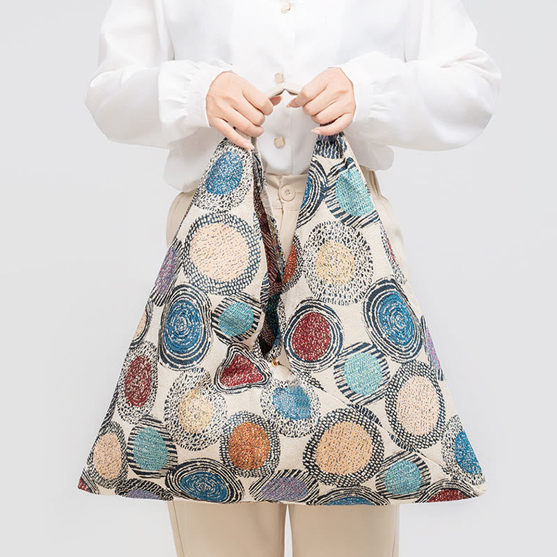 Sac à bandoulière triangulaire à imprimé léopard et rayures avec Buddha Stones et géométrie