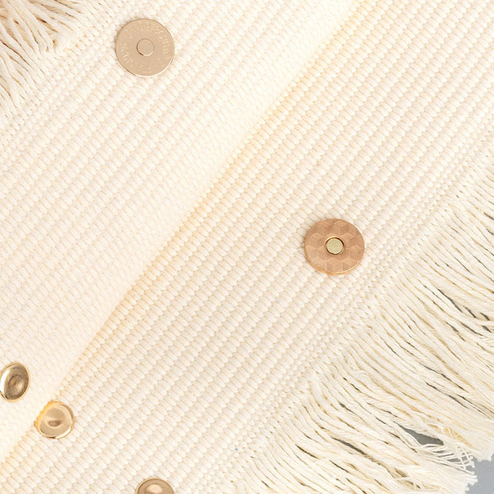 Sac fourre-tout en toile à pompon avec Buddha Stones et attrape-rêves de grande capacité
