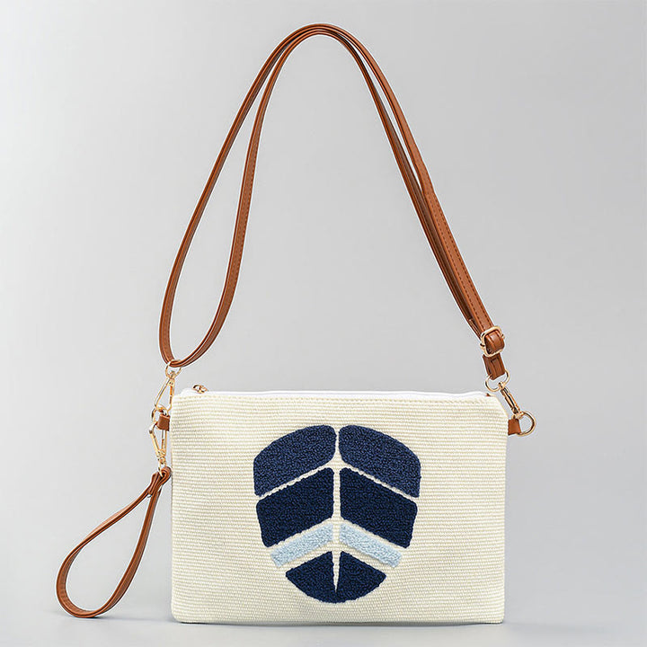 Sac à bandoulière en toile avec Buddha Stones et mauvais œil, sac à main