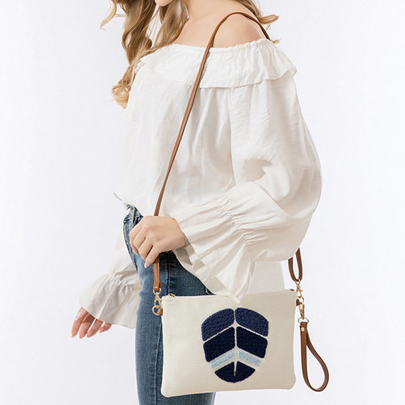 Sac à bandoulière en toile avec Buddha Stones et mauvais œil, sac à main