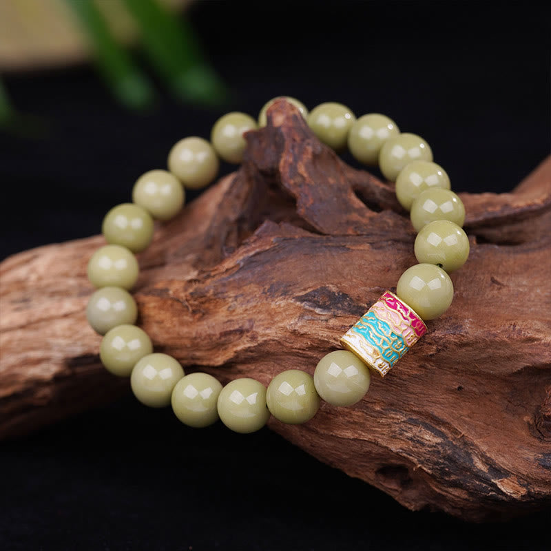 Bracelet d'encouragement en agate naturelle d'Alashan Buddha Stones