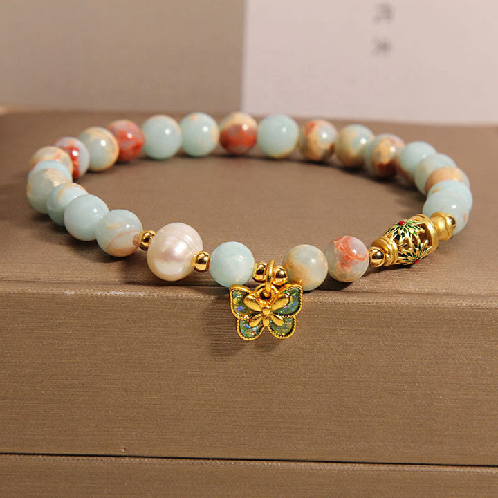 Bracelet de richesse en perles de pierre de Shoushan Buddha Stones